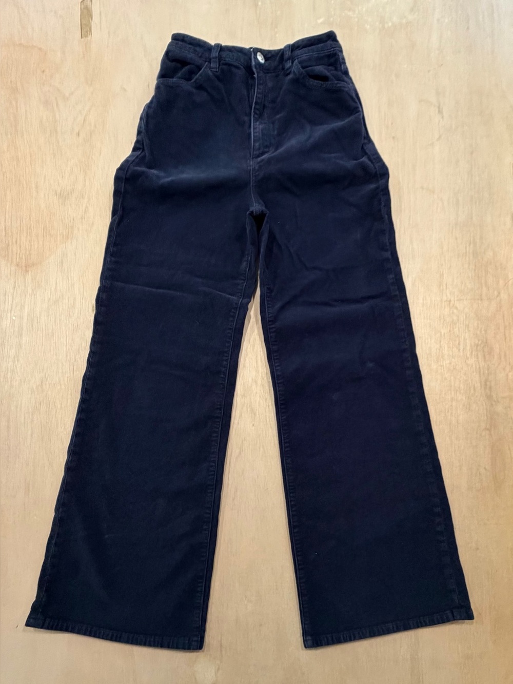 Rolla's Studio Flare High Rise Corduroy Pants Navy Blue Size 25 Boho Fall Vibes